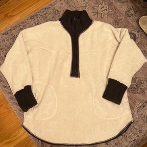 Free people oversized half zip REVERSIBLE